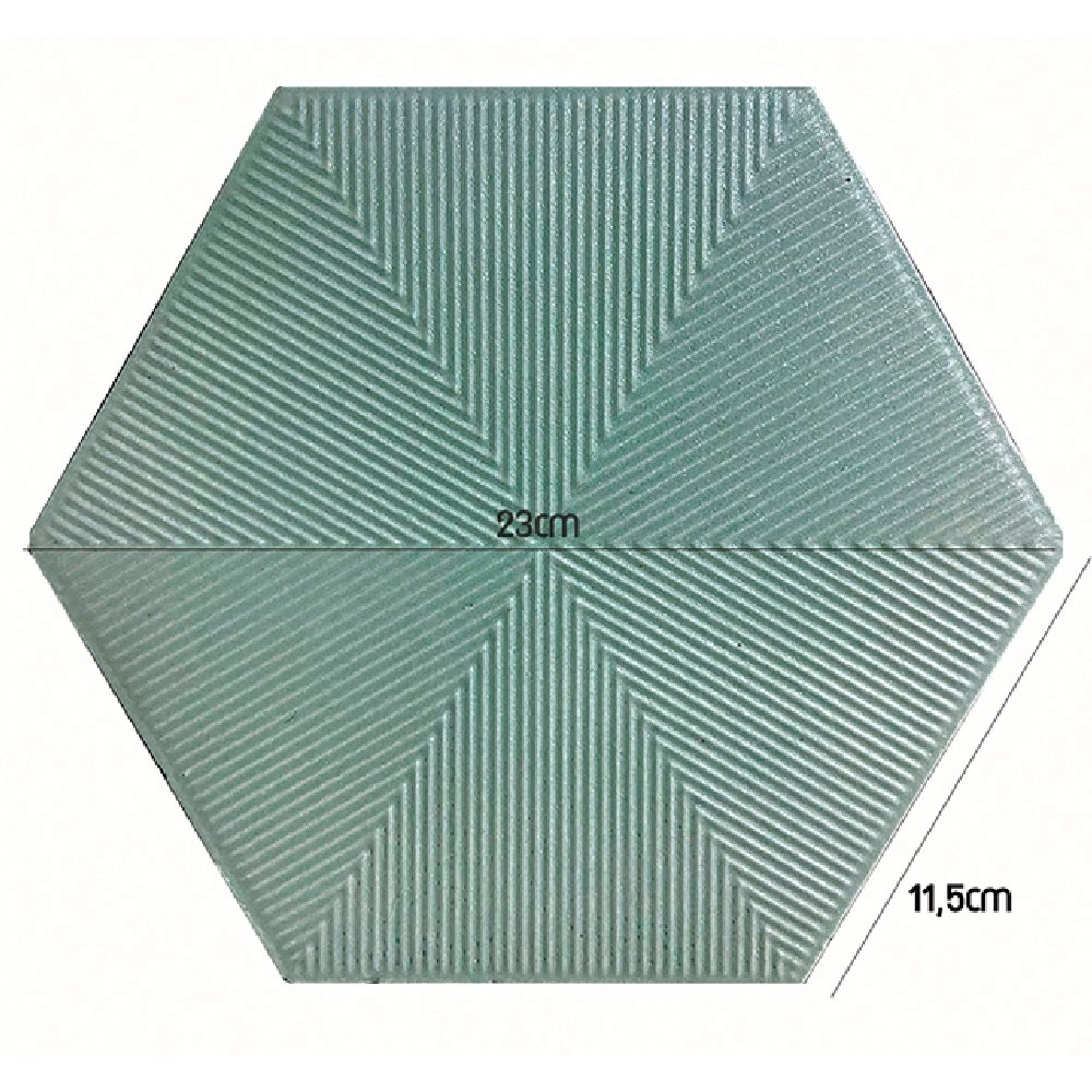 Ceral Revestimento Hexagonal Connect Green 