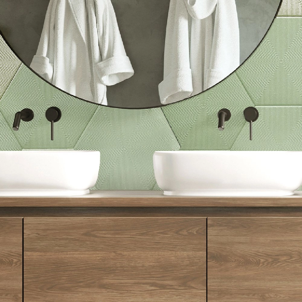 Ceral Revestimento Hexagonal Connect Green Ceral Revestimento Hexagonal Connect Green