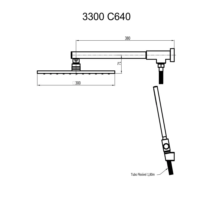 Chuveiro Articulado com Desviador Eros Fani 3300 RV640 Chuveiro Articulado com Desviador Eros Fani 3300 RV640