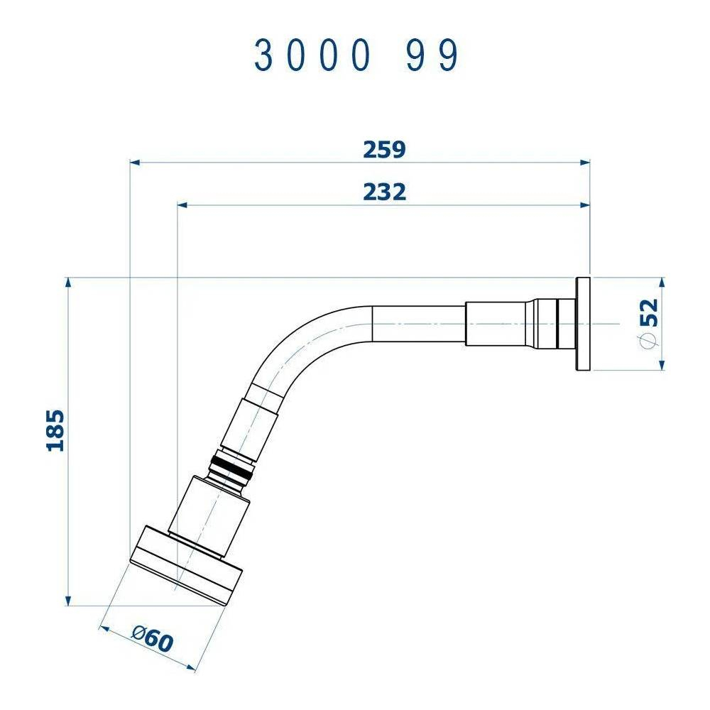 Chuveiro Articulado de Parede Flex Fani 3000 BK99