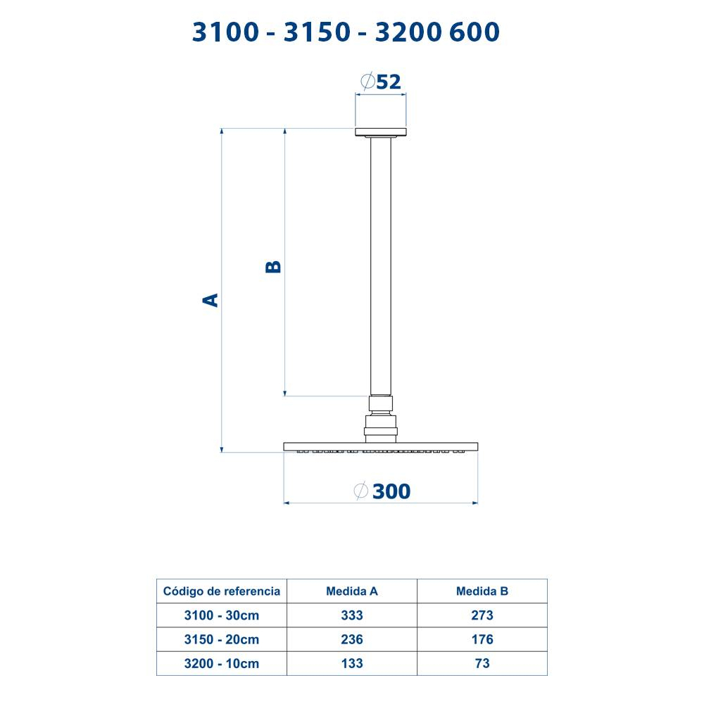 Chuveiro Articulado de Teto Atenas Fani 3150 RV600 Chuveiro Articulado de Teto Atenas Fani 3150 RV600