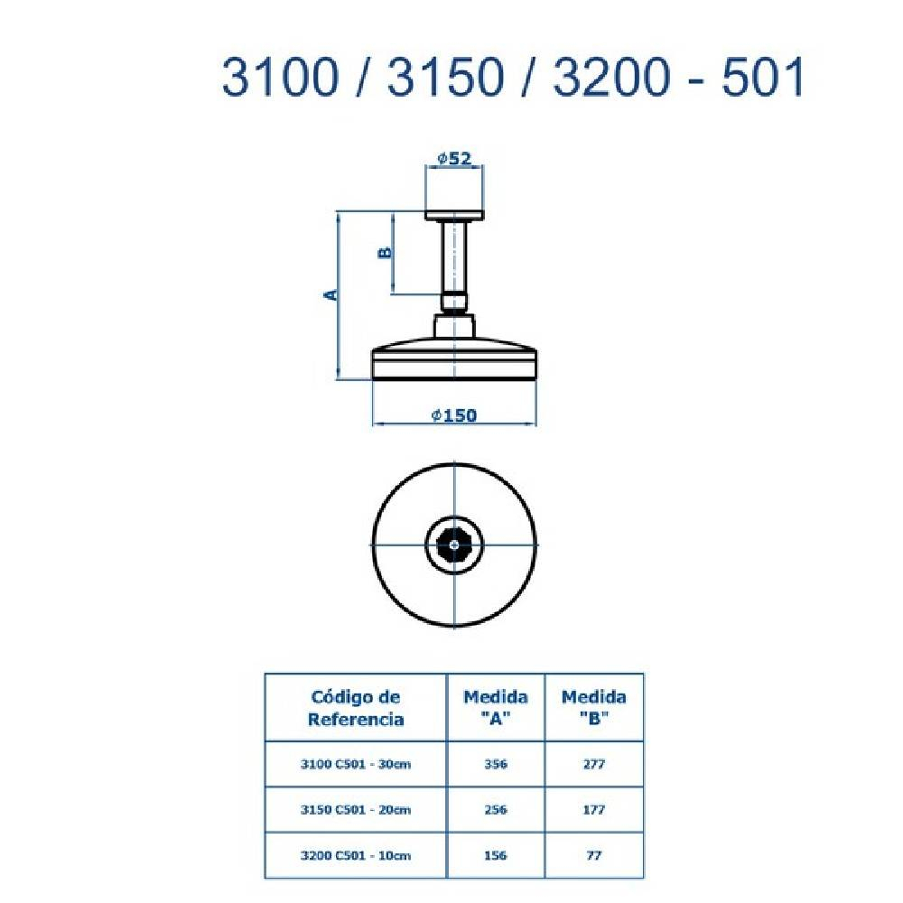 Chuveiro Articulado de Teto Autolimpante Mix Plus Fani 3200 RV501