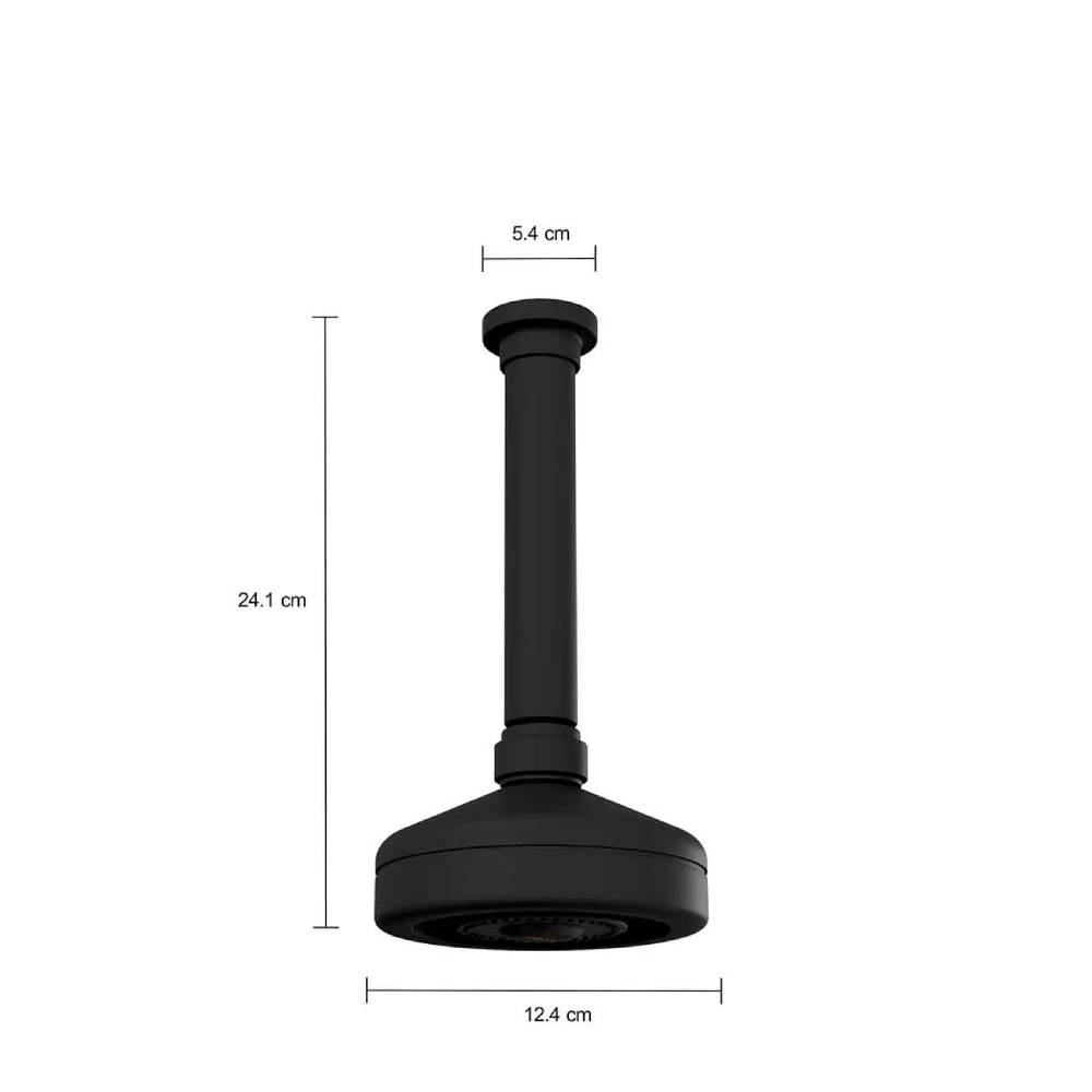 Chuveiro com Tubo de Teto Acqua Plus Deca Black Matte 1990.BL.TET.MT