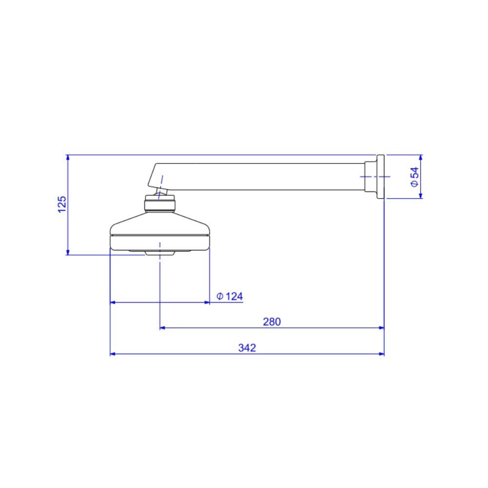 Chuveiro Deca com Tubo de Parede Cromado Acqua Plus 1990.C.CT Chuveiro Deca com Tubo de Parede Cromado Acqua Plus 1990.C.CT