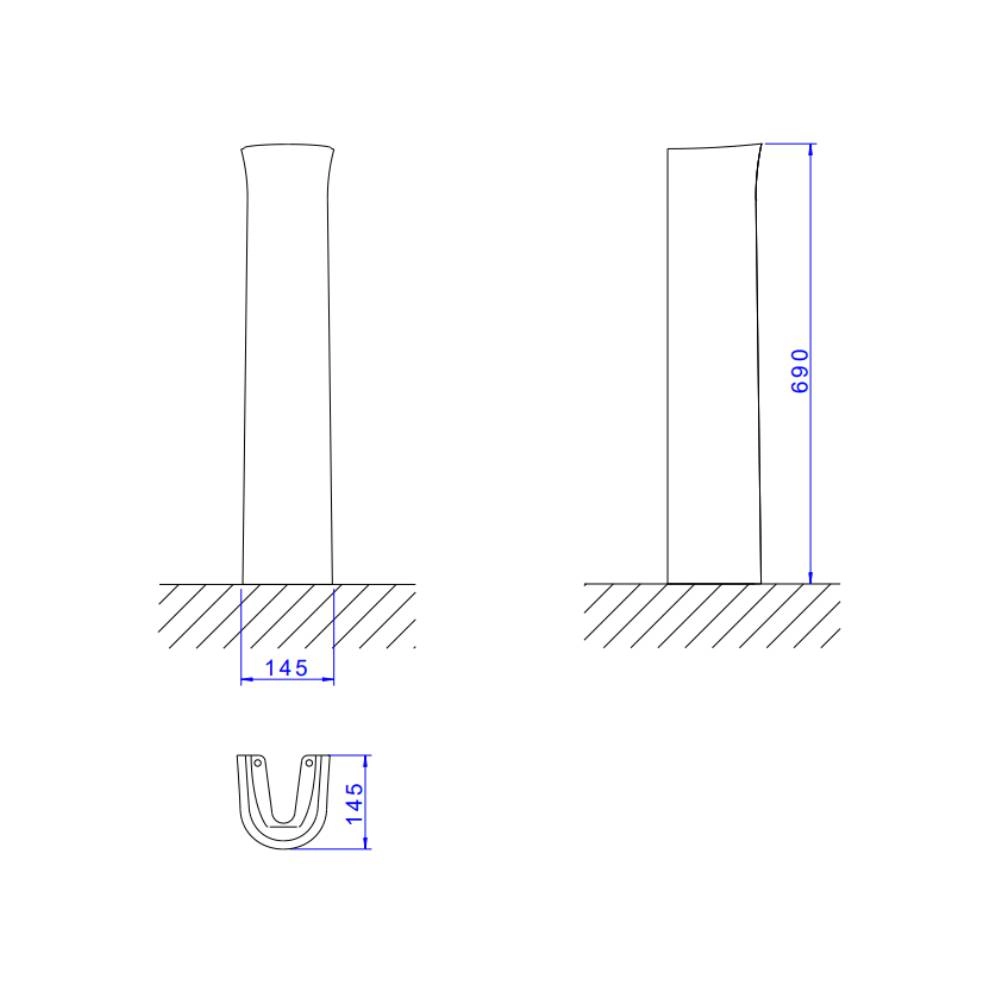 Coluna Deca para Lavatório Branco Aspen C.10.17