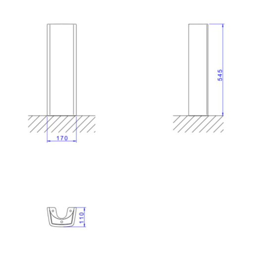 Coluna para Tanque Deca TQ01 / TQ02 / TQ03 Branco CT.25.17 Coluna para Tanque Deca TQ01 / TQ02 / TQ03 Branco CT.25.17