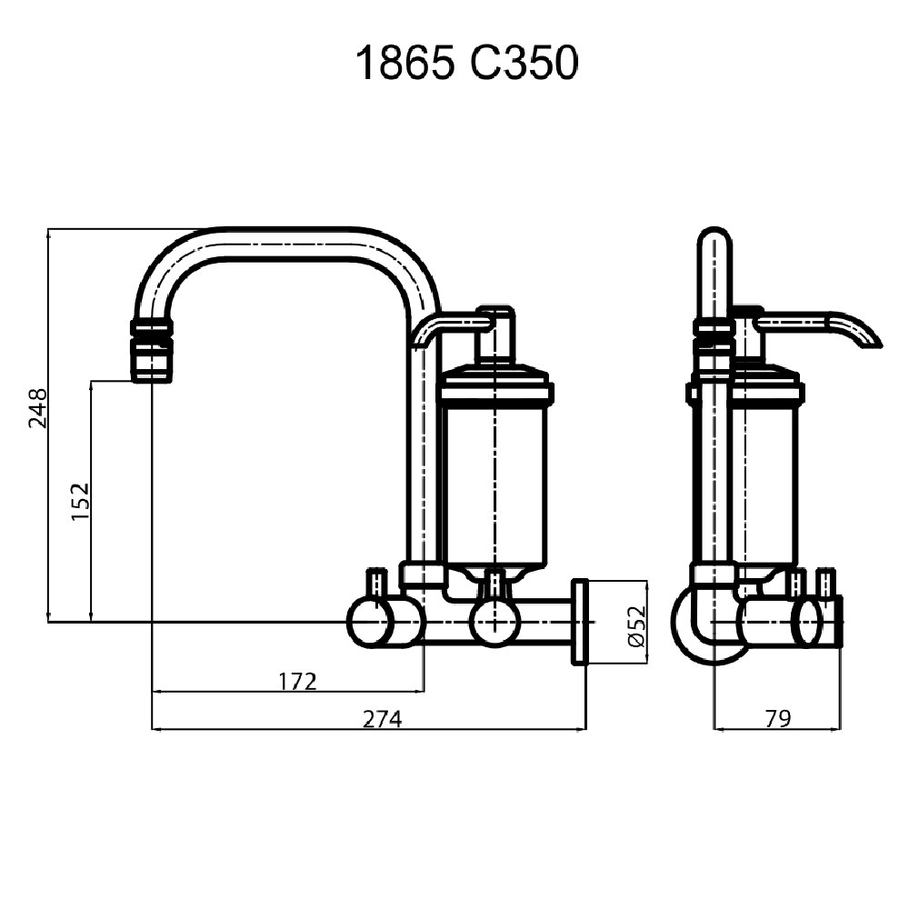 Conjunto Filtro de Parede Metal Fani 1865 C350
