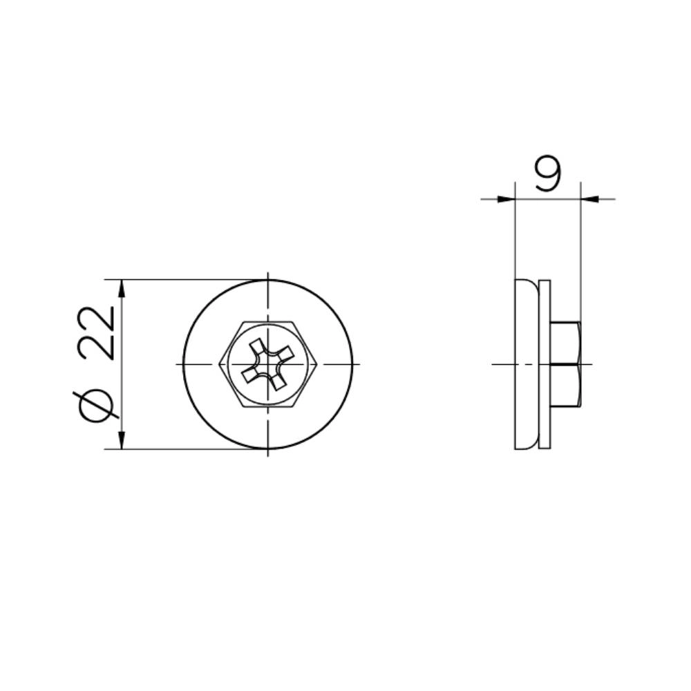 Conjunto parafuso de fixação para banheiro e coluna inox Docol 00796400