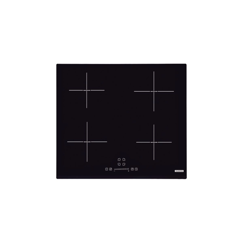 Cooktop por Indução Tramontina Square Slider B 4EI 60 Vitrocerâmico com 4 Áreas de Aquecimento e Comando Touch