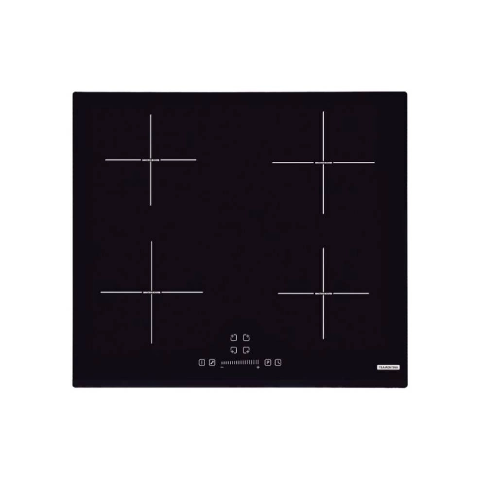 Cooktop por Indução Tramontina Square Slider B 4EI 60 Vitrocerâmico com 4 Áreas de Aquecimento e Comando Touch
