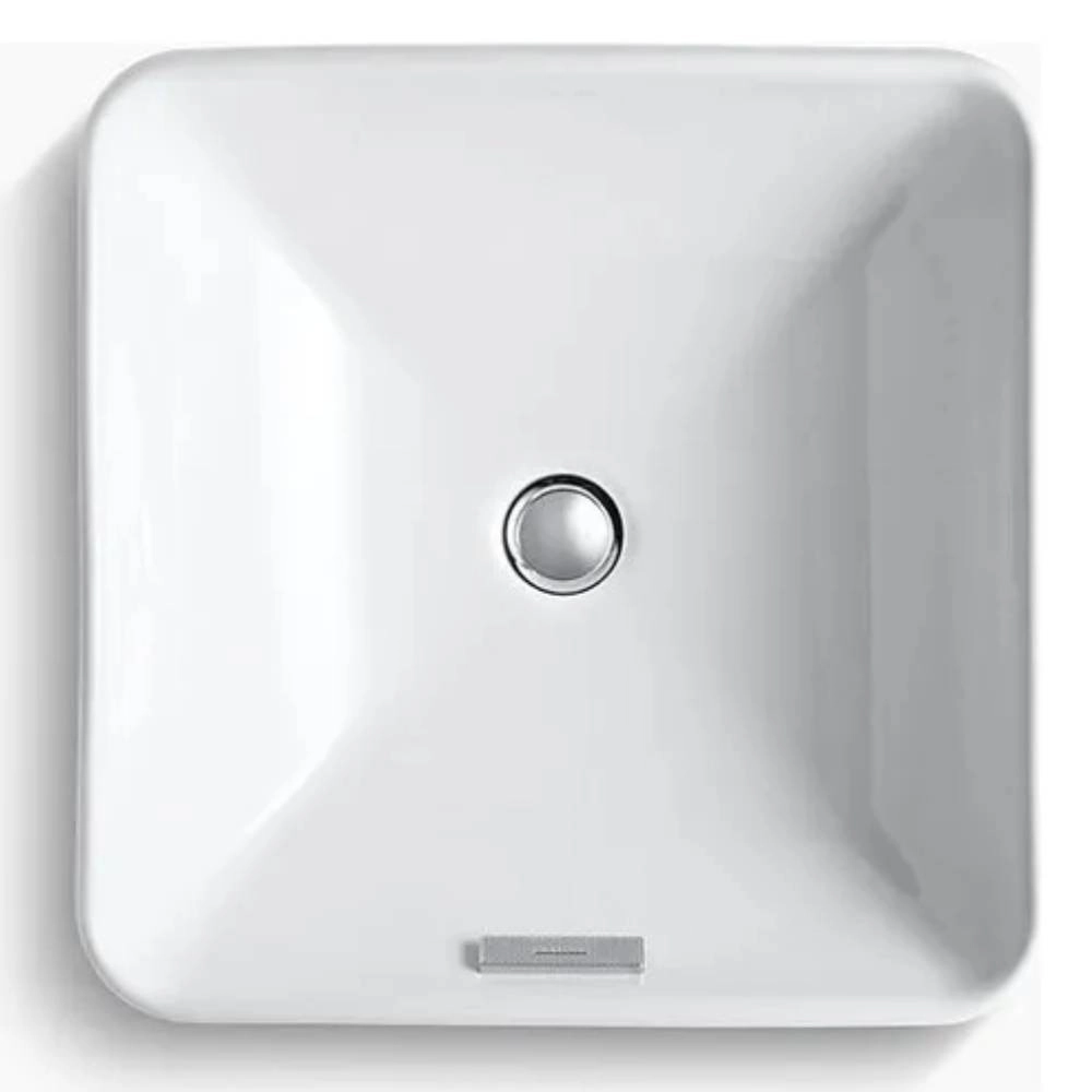Cuba Apoio De Banheiro Kohler Quadrada Branca Vox 41x41 Cor Branco 2661BR-0
