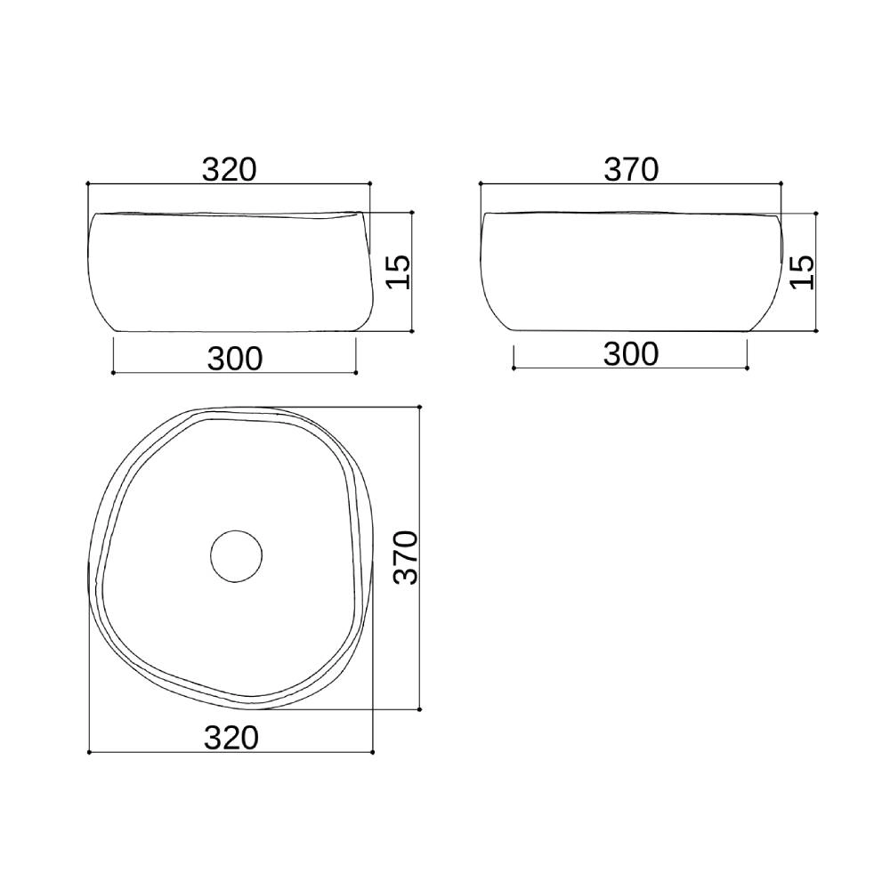 Cuba Cerâmica P/ Lavatório Rubinettos Pequena Papel Machê CUBCER001 Cuba Cerâmica P/ Lavatório Rubinettos Pequena Papel Machê CUBCER001
