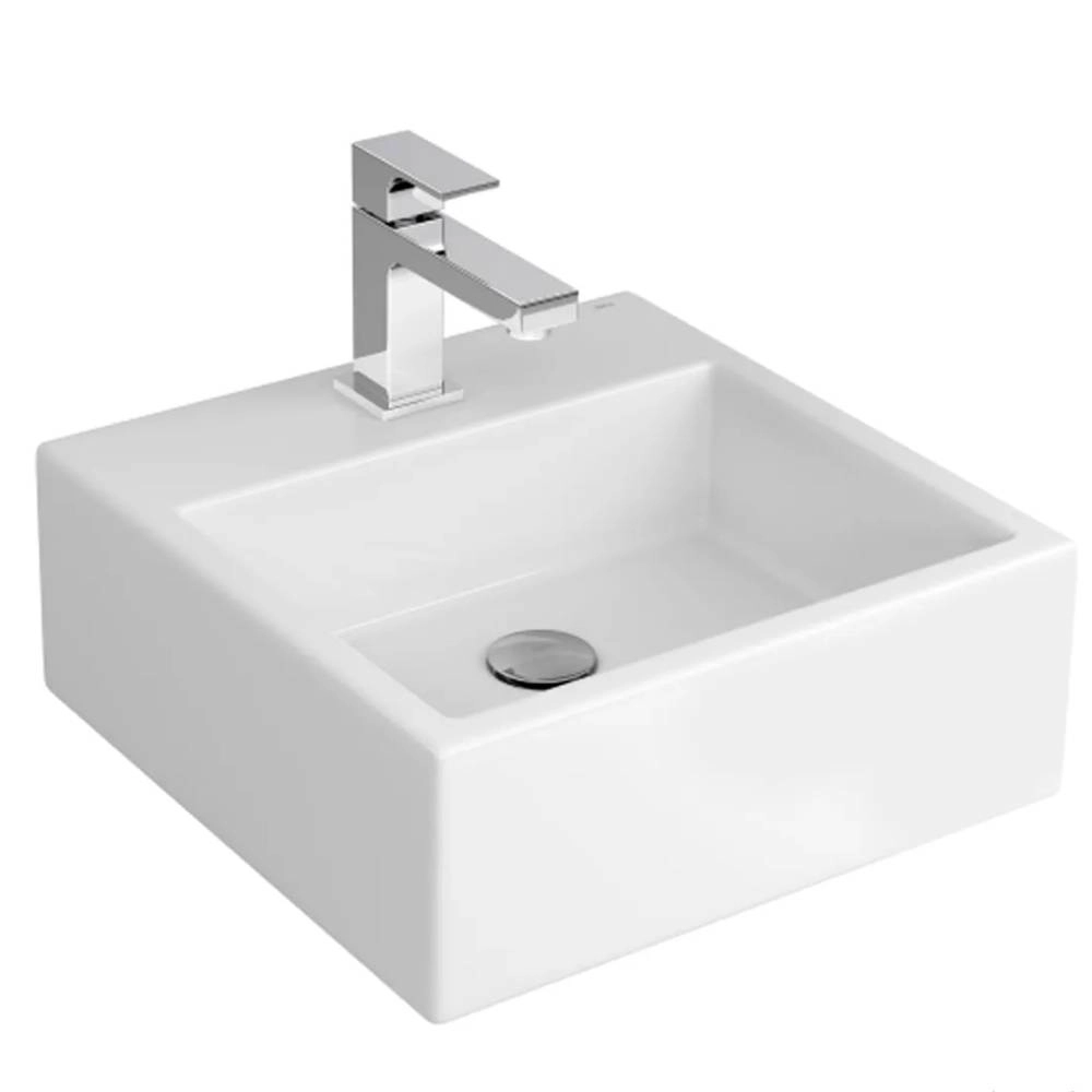 Cuba de Apoio com Mesa Quadrada 41,5x41,5cm Deca Gelo Linha L.73.17