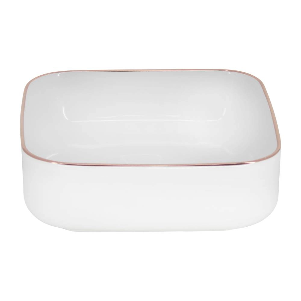 Cuba de Apoio Movel Quadrada MV31 38×38 Borda Rose Gold 