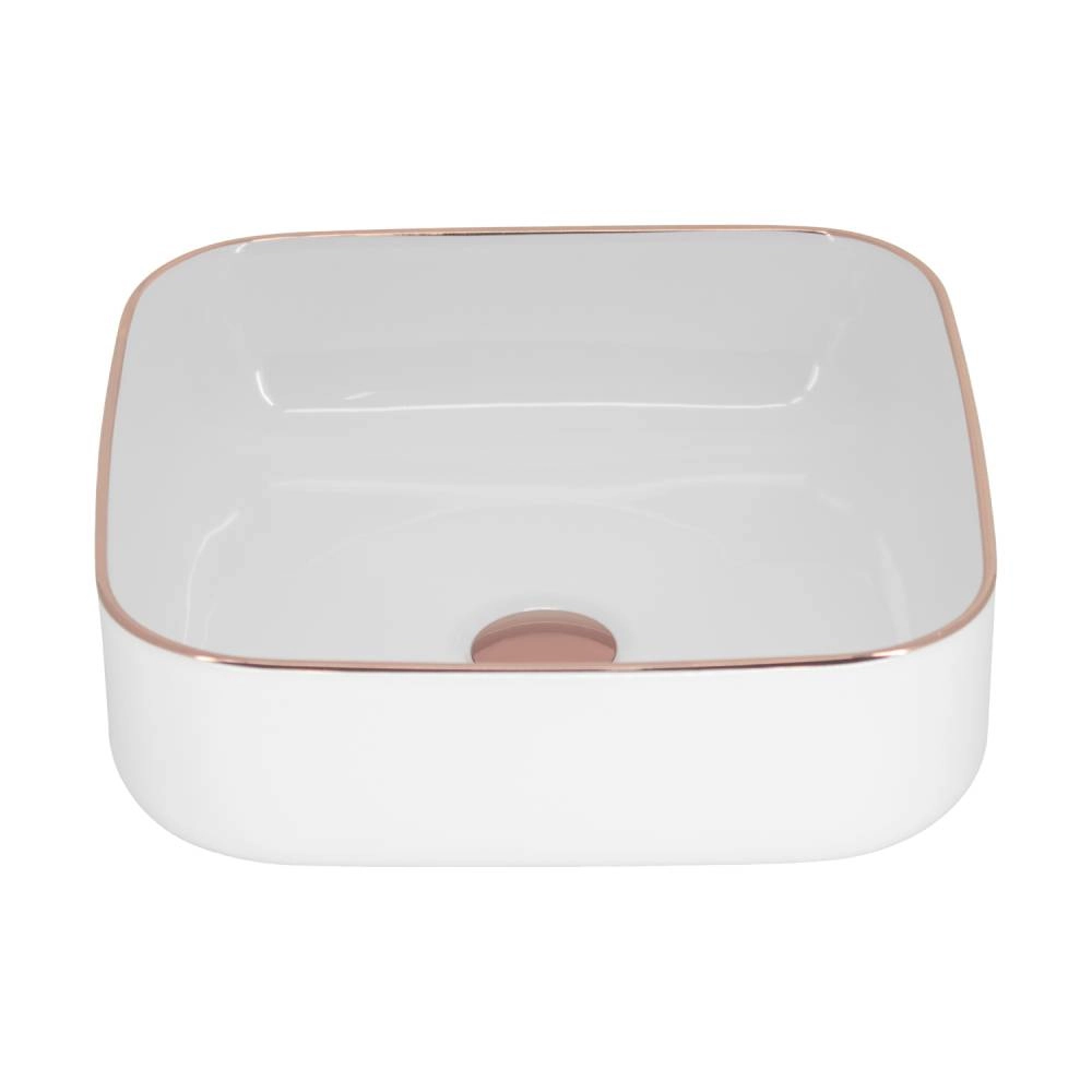 Cuba de Apoio Movel Quadrada MV31 38×38 Borda Rose Gold 