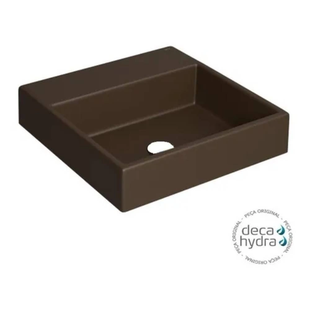 Cuba de Apoio Quadrada c/Mesa Marrom Fosco L.73.22 Deca 