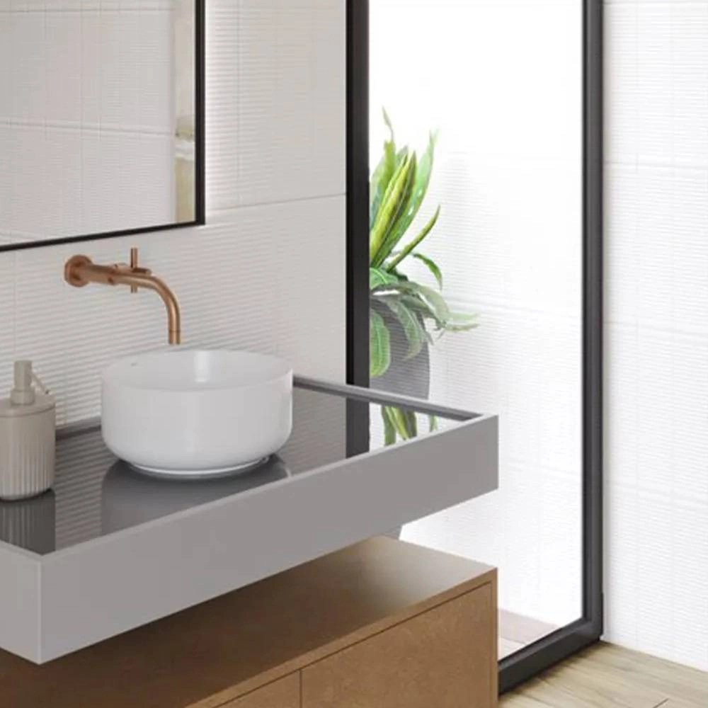 Cuba de Apoio Redonda Deca 30x30cm Branco Slim L.12030.17