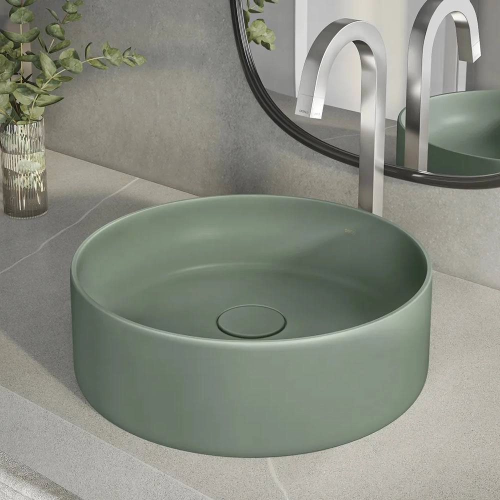 Cuba de Apoio Redonda Deca 40x40cm Sálvia Slim Deca L.12040.49