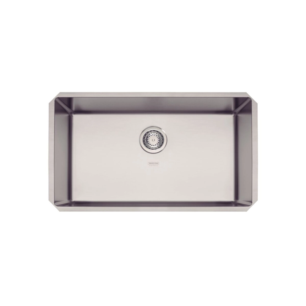 Cuba de embutir Tramontina Design Collection Quadrum Undermount em Aço Inox com Acabamento Acetinado 70 U 70x40 cm