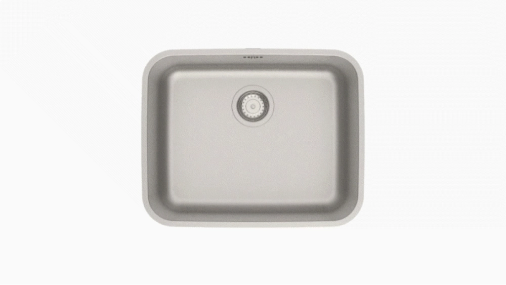 Cuba de Embutir Tramontina Dora 50 BL R6 em Aço Inox Escovado com Válvula e escape 50x40 cm