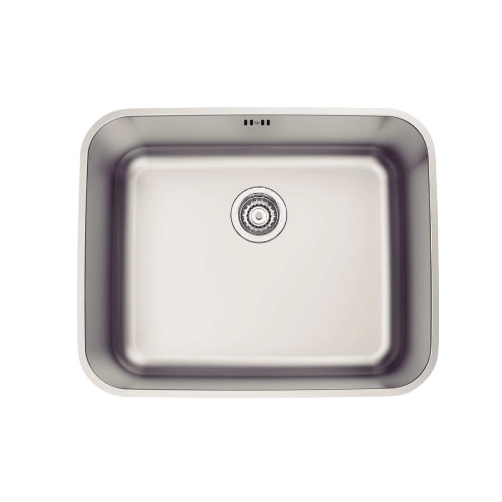 Cuba de Embutir Tramontina Dora 50 BL R6 em Aço Inox Escovado com Válvula e escape 50x40 cm