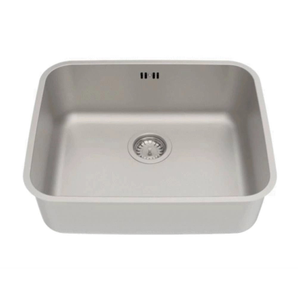 Cuba de Embutir Tramontina Dora 50 BL R6 em Aço Inox Escovado com Válvula e escape 50x40 cm