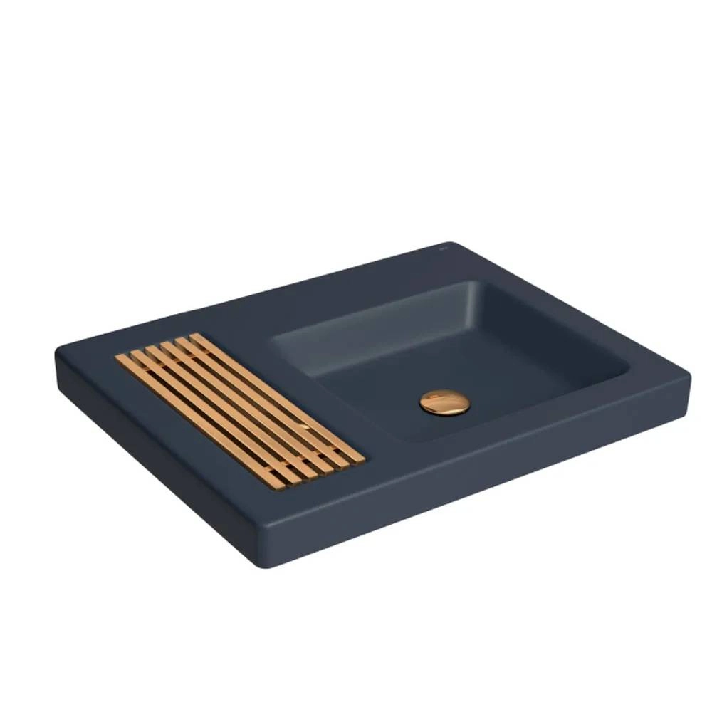 Cuba de Sobrepor Retangular Deca Navy Blue L.131.43