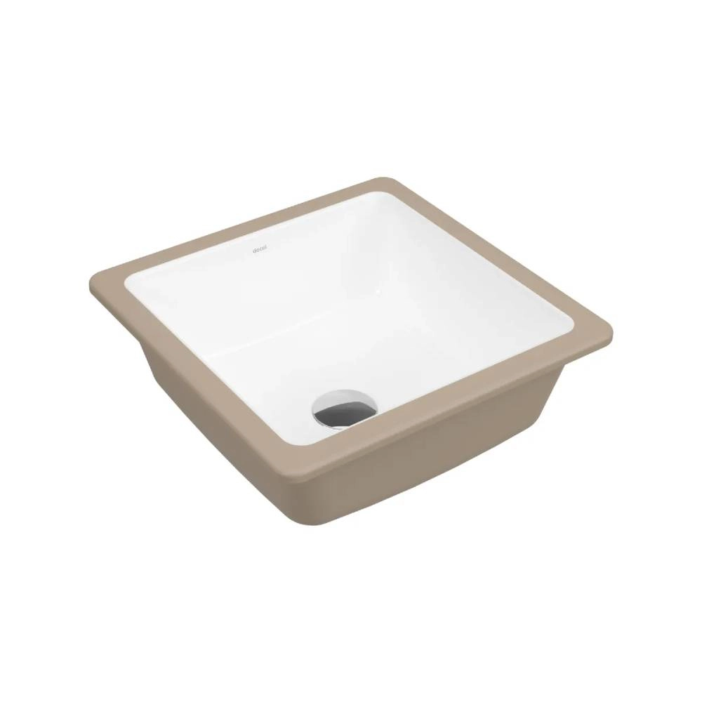 Cuba Embutir Docol Quadrada 370x370x150 mm White Branco