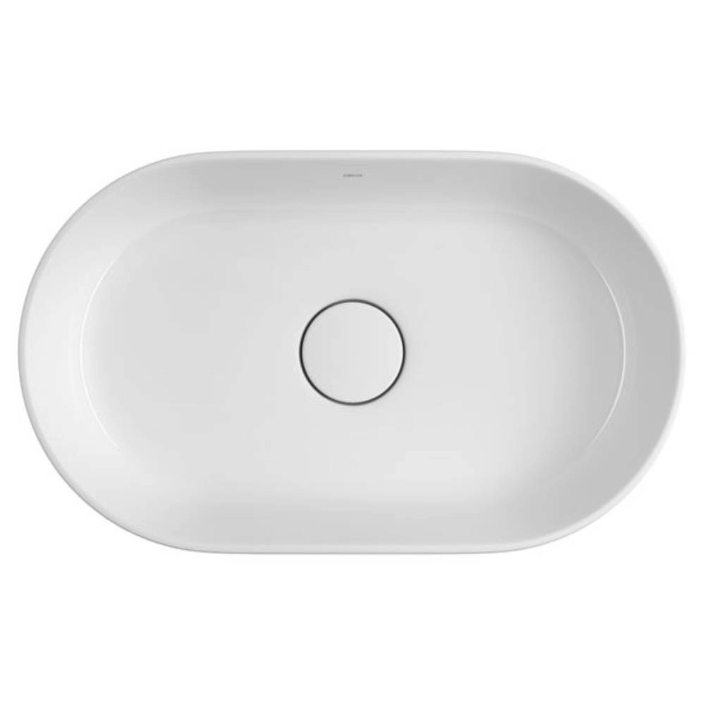 Cuba Oval de Sobrepor 50cm Branco Slim  L.24050.17