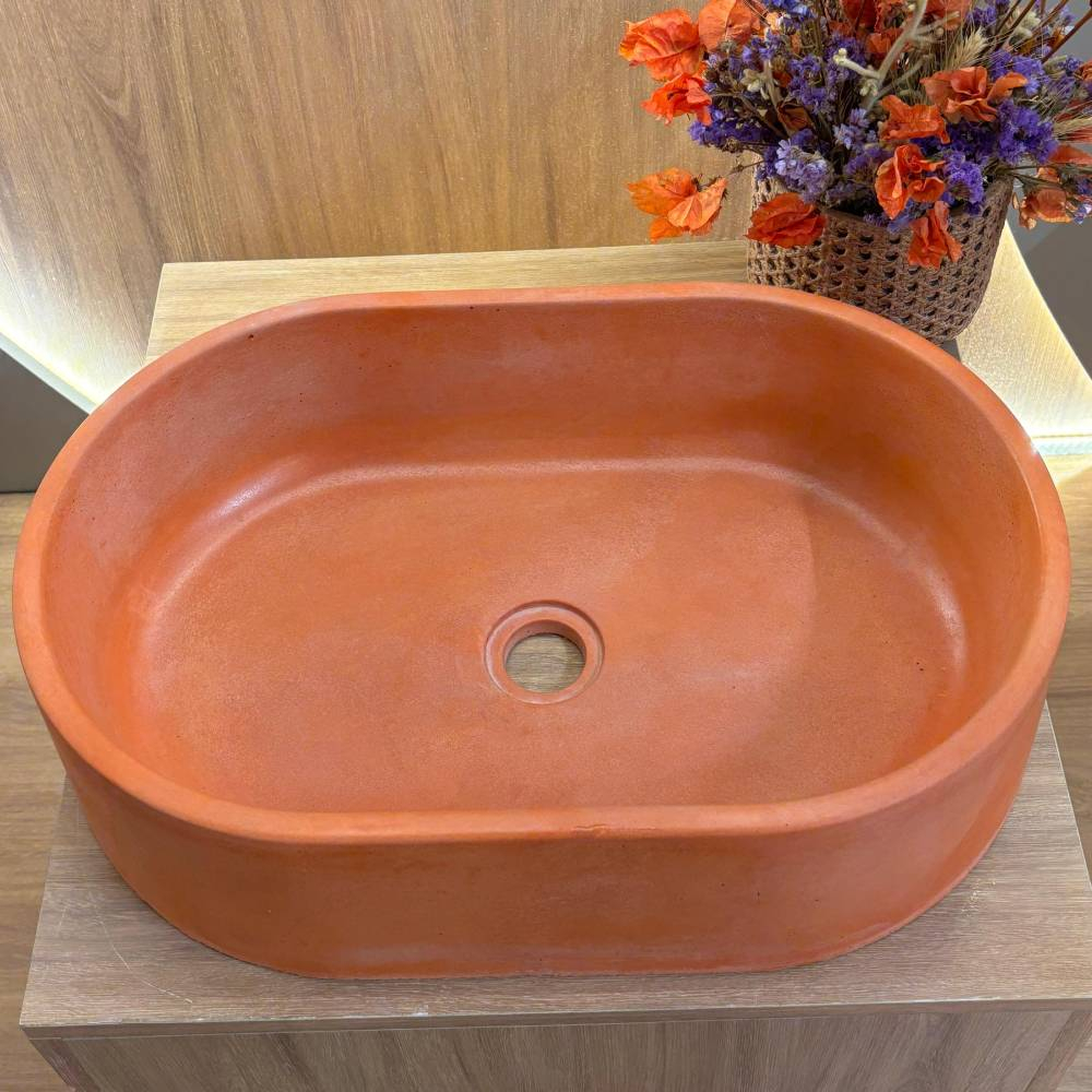 Cuba Oval Orna 49X32X13 Salmão
