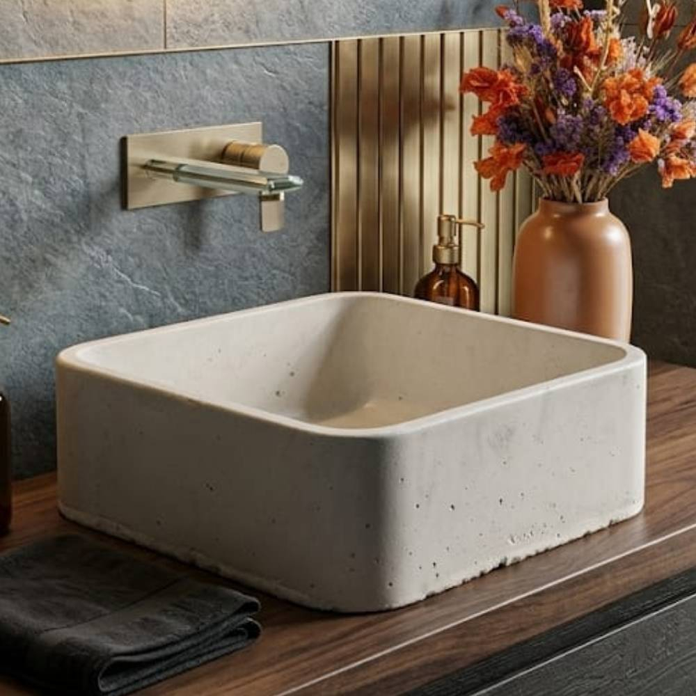 Cuba Quadrada Orna 40X40X13 Branca 