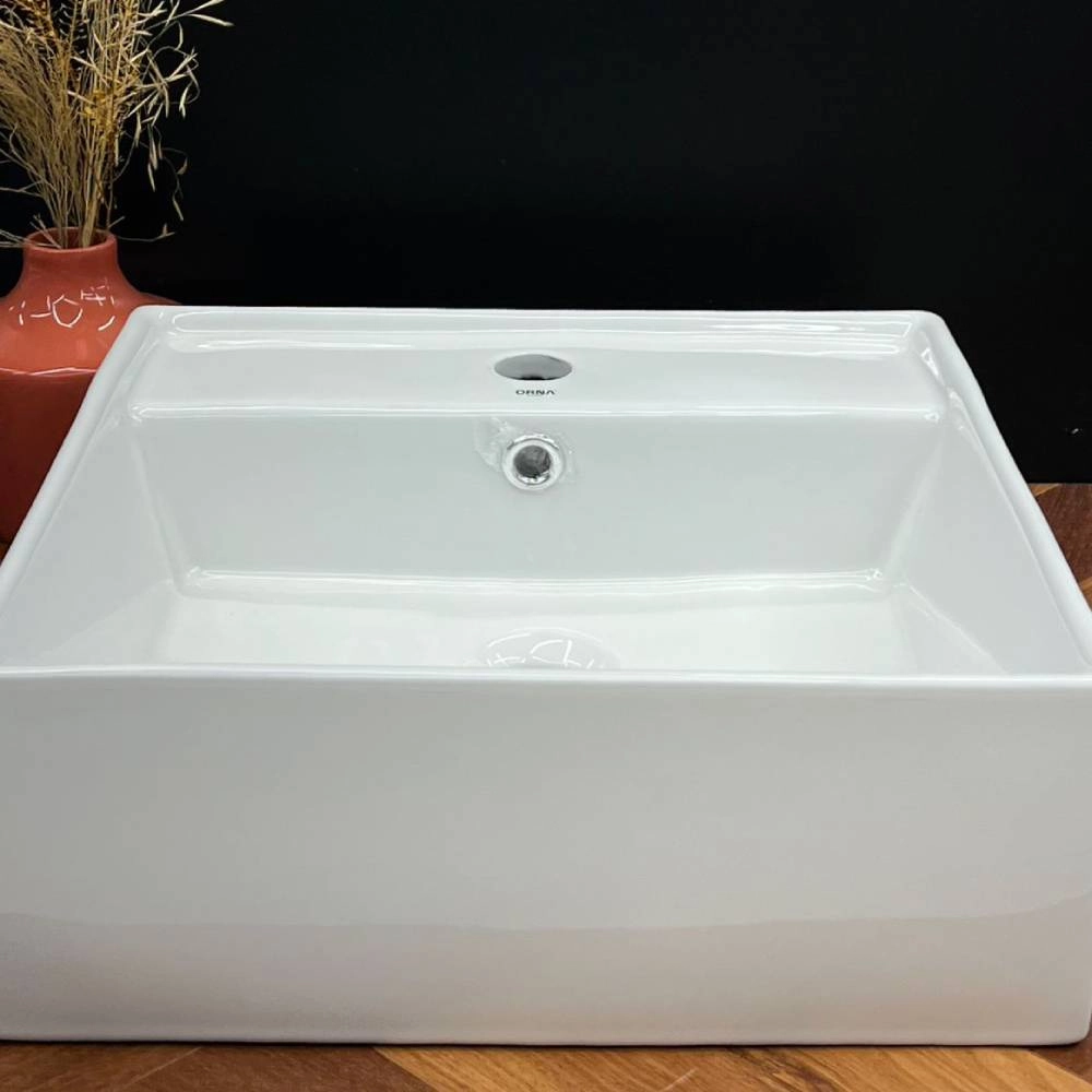 Cuba quadrada Orna Geriba 41x41x15 Branco