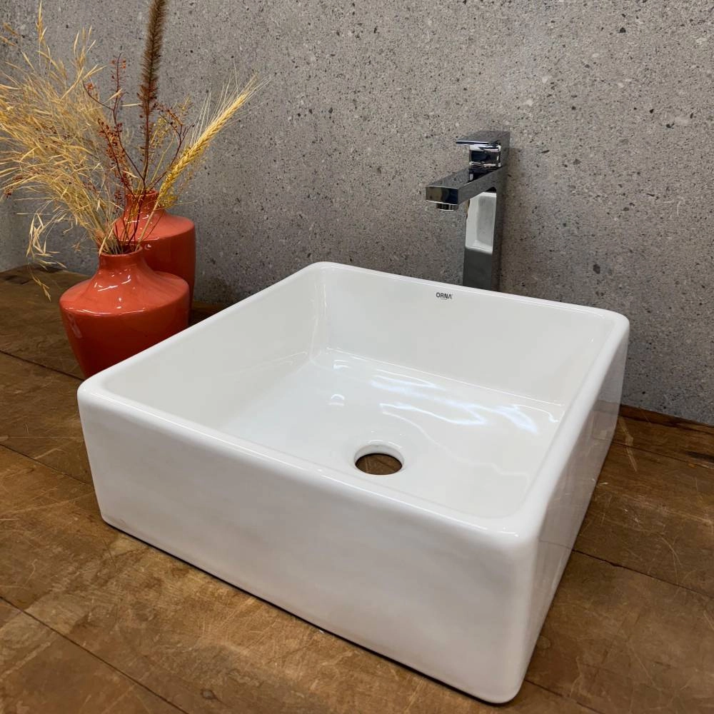 Cuba Quadrada Orna Pajuçara 36x36x11 branco