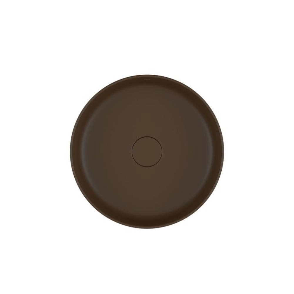 Cuba Redonda de Apoio 40cm Marrom Fosco Slim Deca L.12040.22