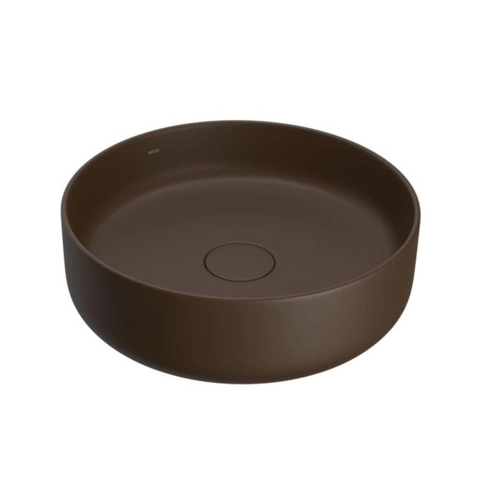 Cuba Redonda de Apoio 40cm Marrom Fosco Slim Deca L.12040.22