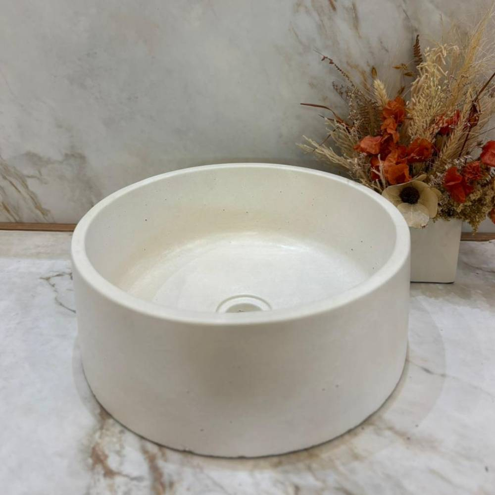 Cuba Redonda Orna 32X13 Branco Acetinado Cuba Redonda Orna 32X13 Branco Acetinado