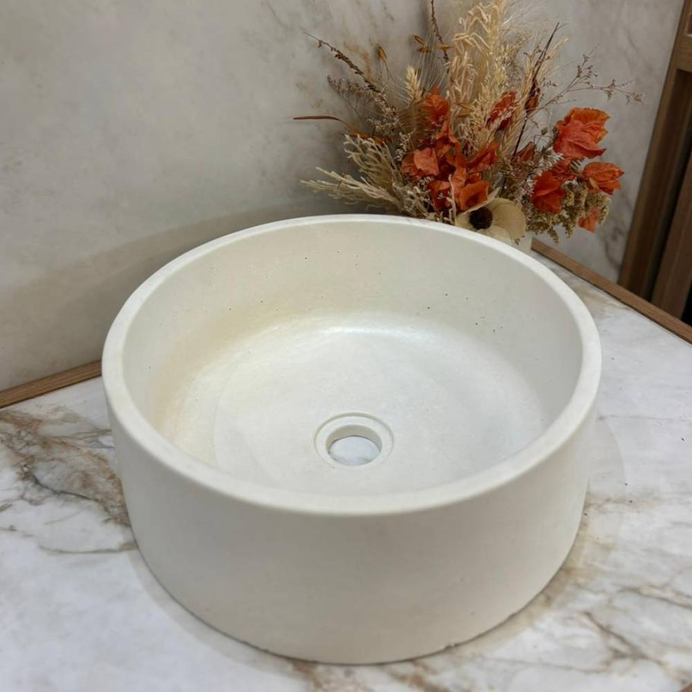 Cuba Redonda Orna 32X13 Branco Acetinado