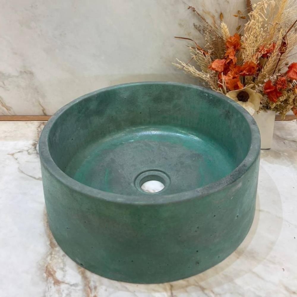 Cuba Redonda Orna 32X13 Verde Acetinado