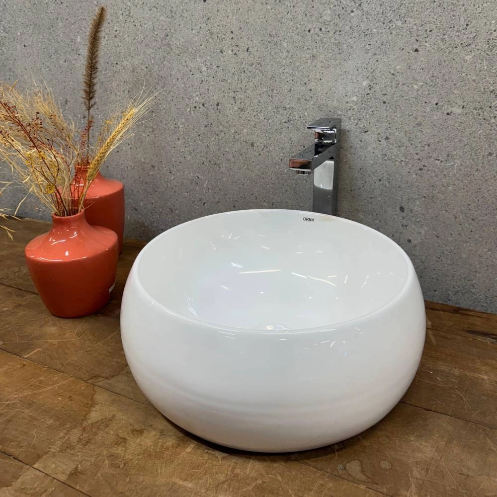 Cuba redonda Orna Noronha 40x40x15 branco 