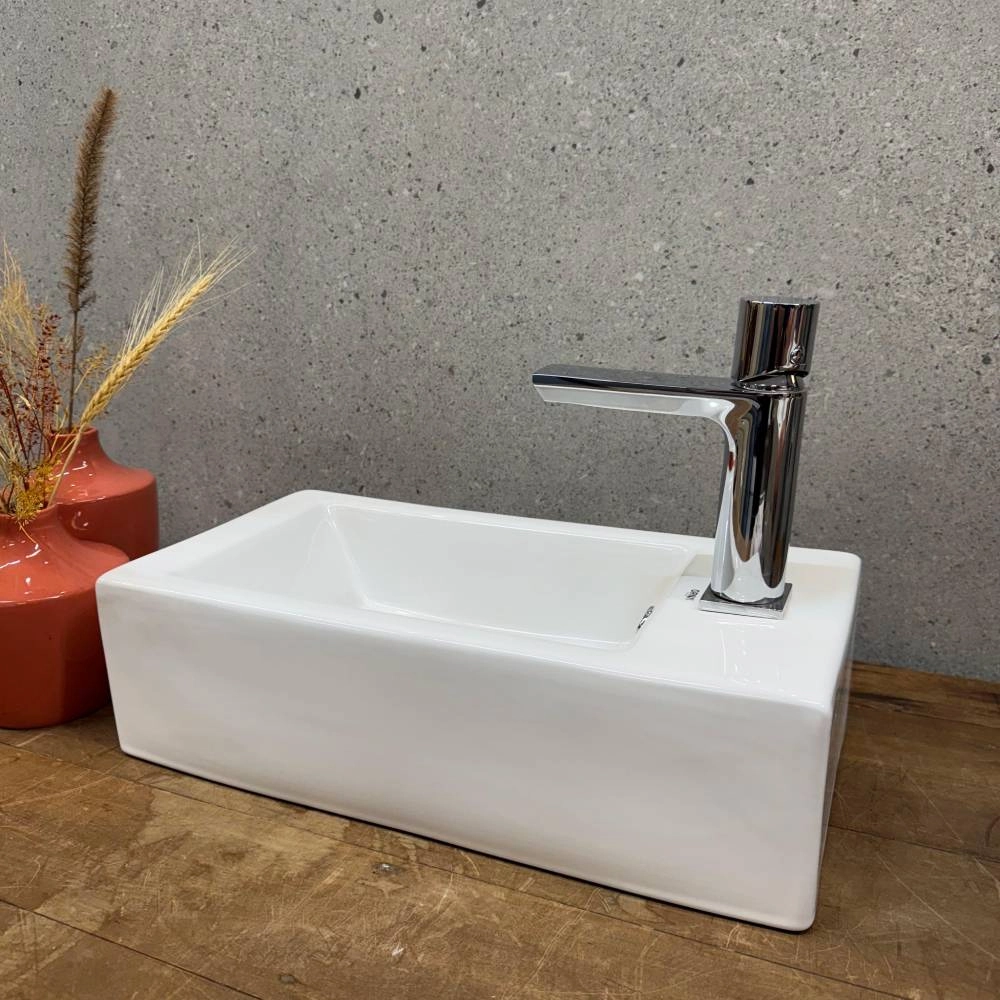 Cuba Retangular Orna Camburi 50x25x14 Branco