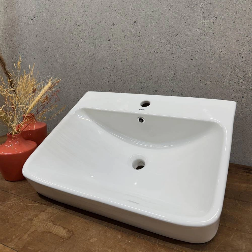 Cuba retangular Orna Jeri 61x46x20 Branco