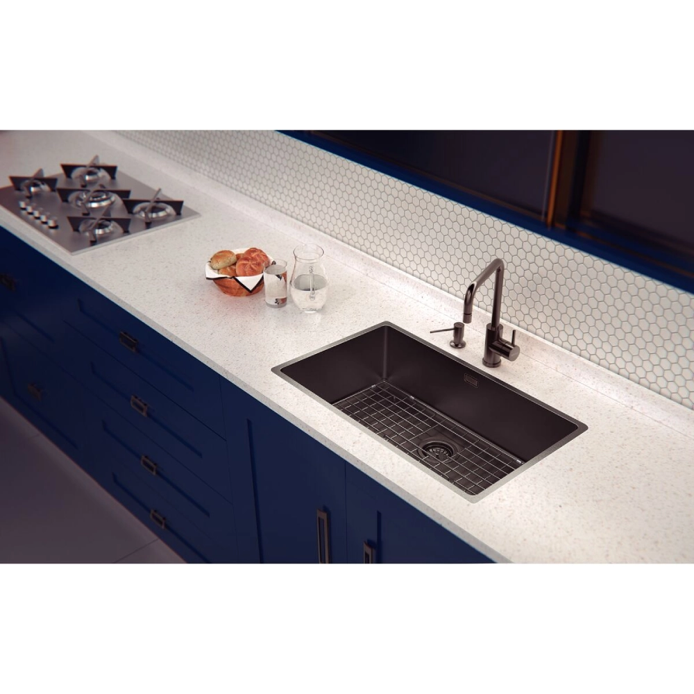 Cuba Tramontina Design Collection Quadrum em Aço Inox com Revestimento PVD Black 70x40 cm