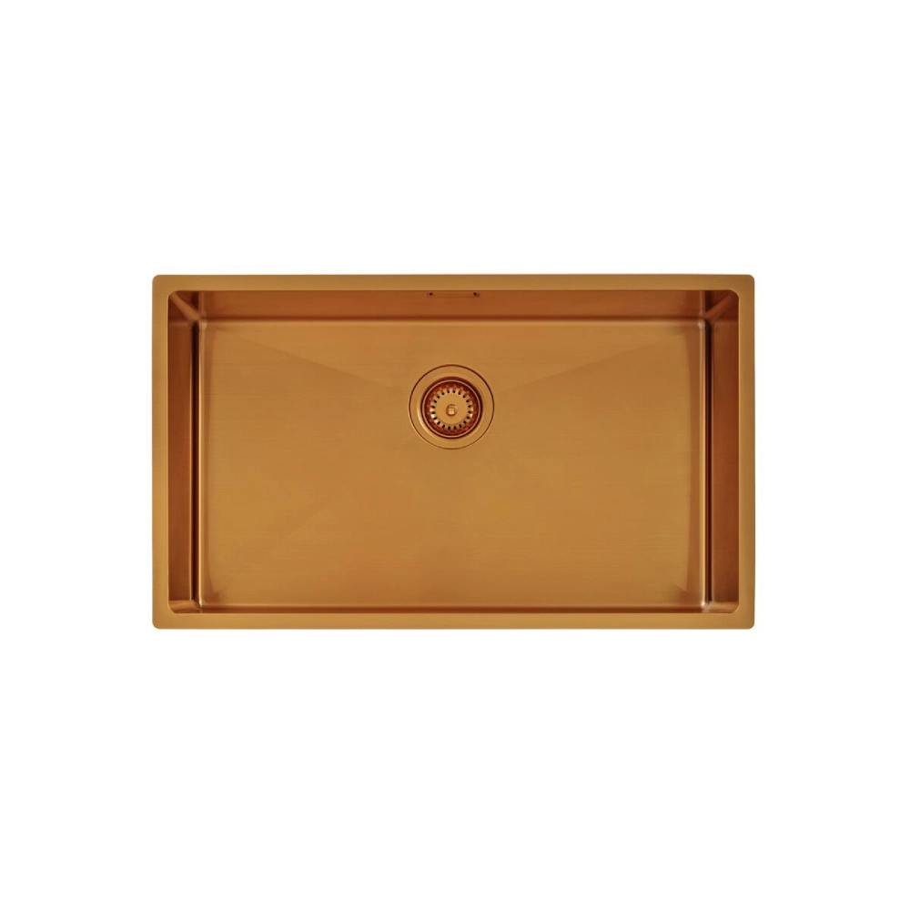 Cuba Tramontina Design Collection Quadrum em Aço Inox com Revestimento PVD Gold 70x40 cm