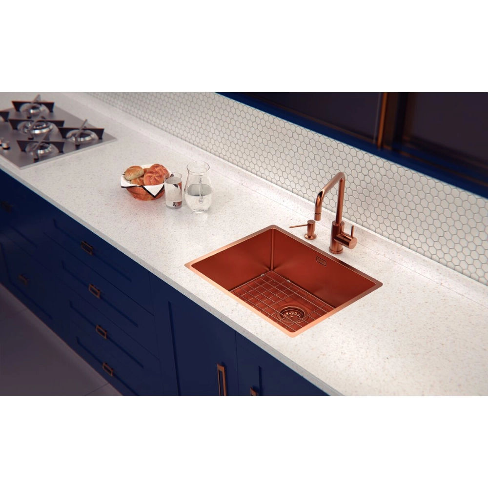 Cuba Tramontina Design Collection Quadrum em Aço Inox com Revestimento PVD Rose 50x40 cm