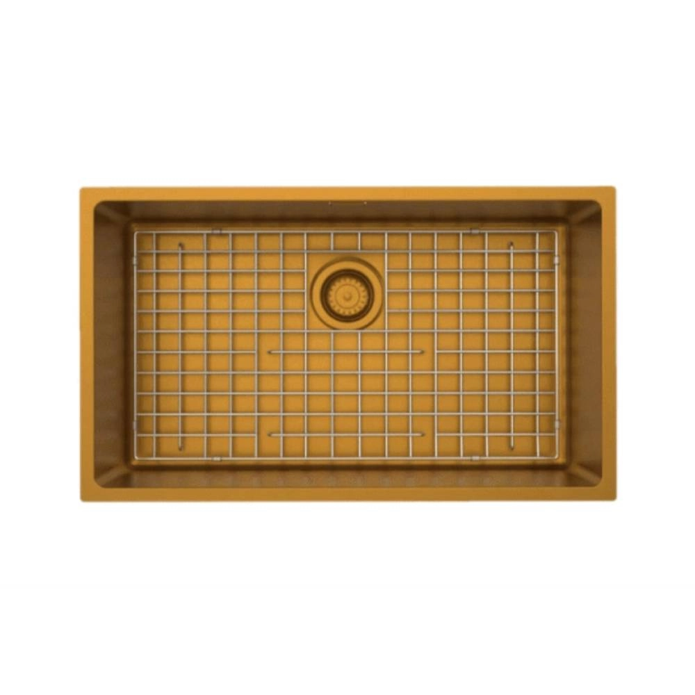 Cuba Tramontina Design Collection Quadrum em Aço Inox com Revestimento PVD Gold 70x40 cm
