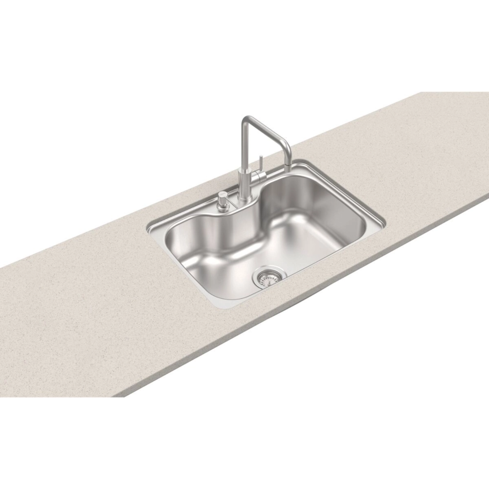 Cuba Tramontina Morgana 60 FX Undermount em Aço Inox com Acabamento Escovado com Válvula 69x49 cm 