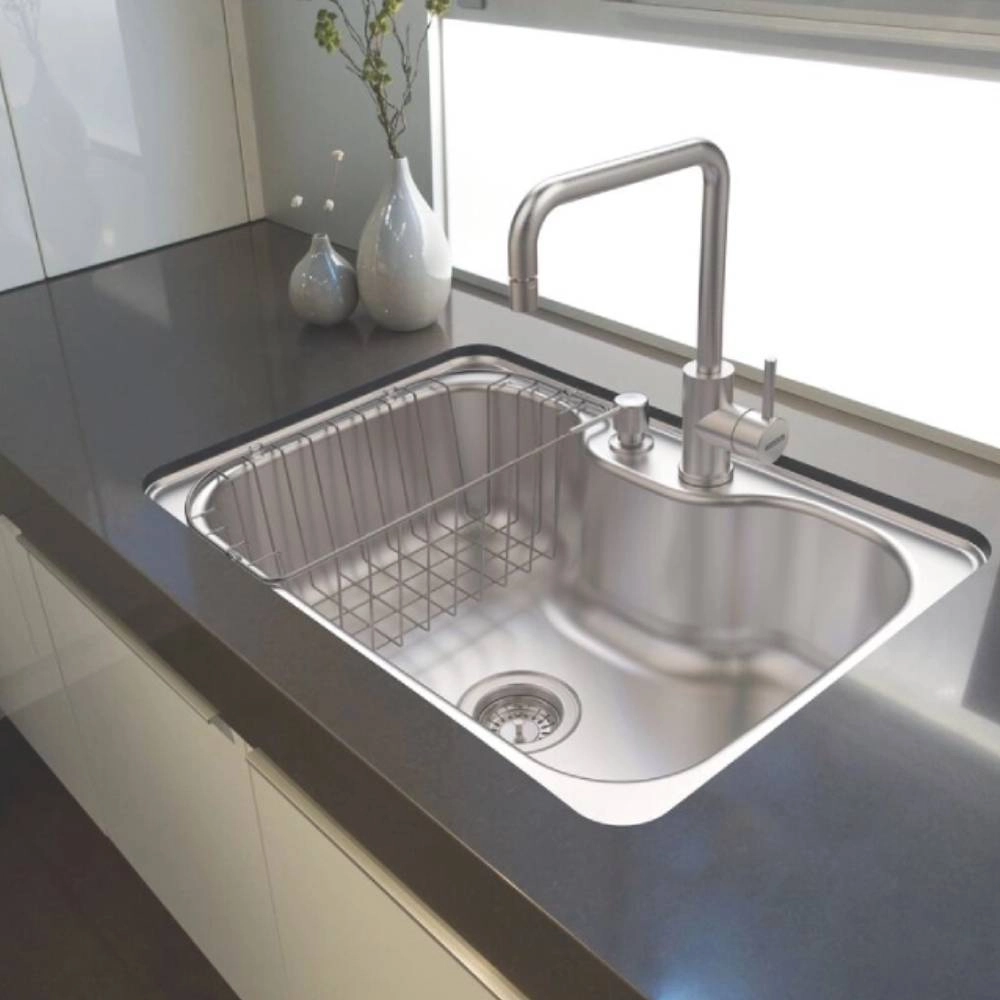 Cuba Tramontina Morgana 60 FX Undermount em Aço Inox com Acabamento Escovado com Válvula 69x49 cm 