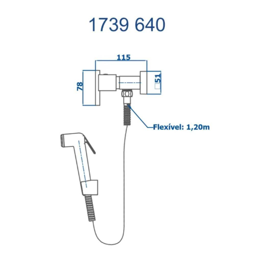 Ducha Higiênica Eros Fani 1739 CH640 Ducha Higiênica Eros Fani 1739 CH640