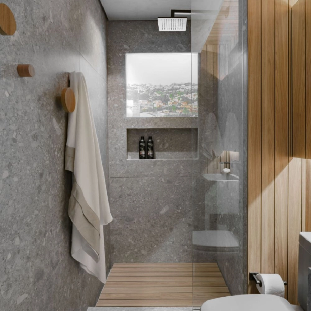 Eliane Porcelanato 90x90 Iseo Grigio Acetinado Retificado