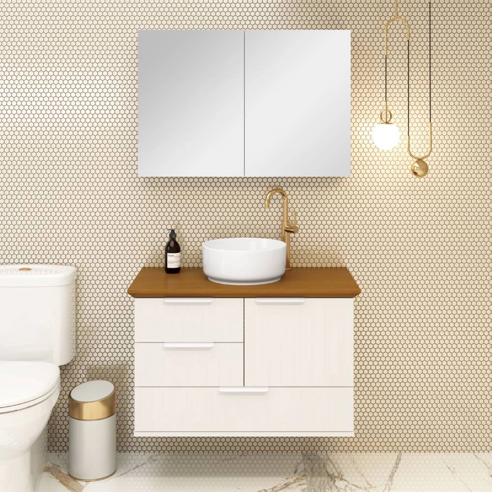 Espelheira Banheiro Life 80 Branco Astral 